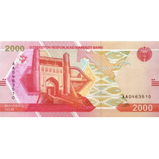 (614) ** PN87 Uzbekistan 2000 Som Year 2021